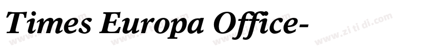Times Europa Office字体转换